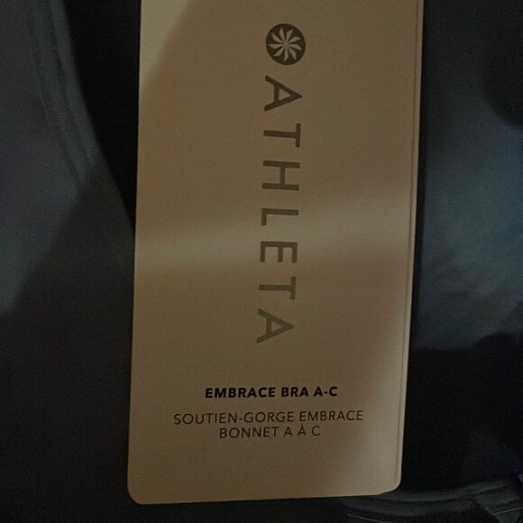NWT  Athleta Embrace Bra A-C Cottage Blue Extra Large - Picture 7 of 8